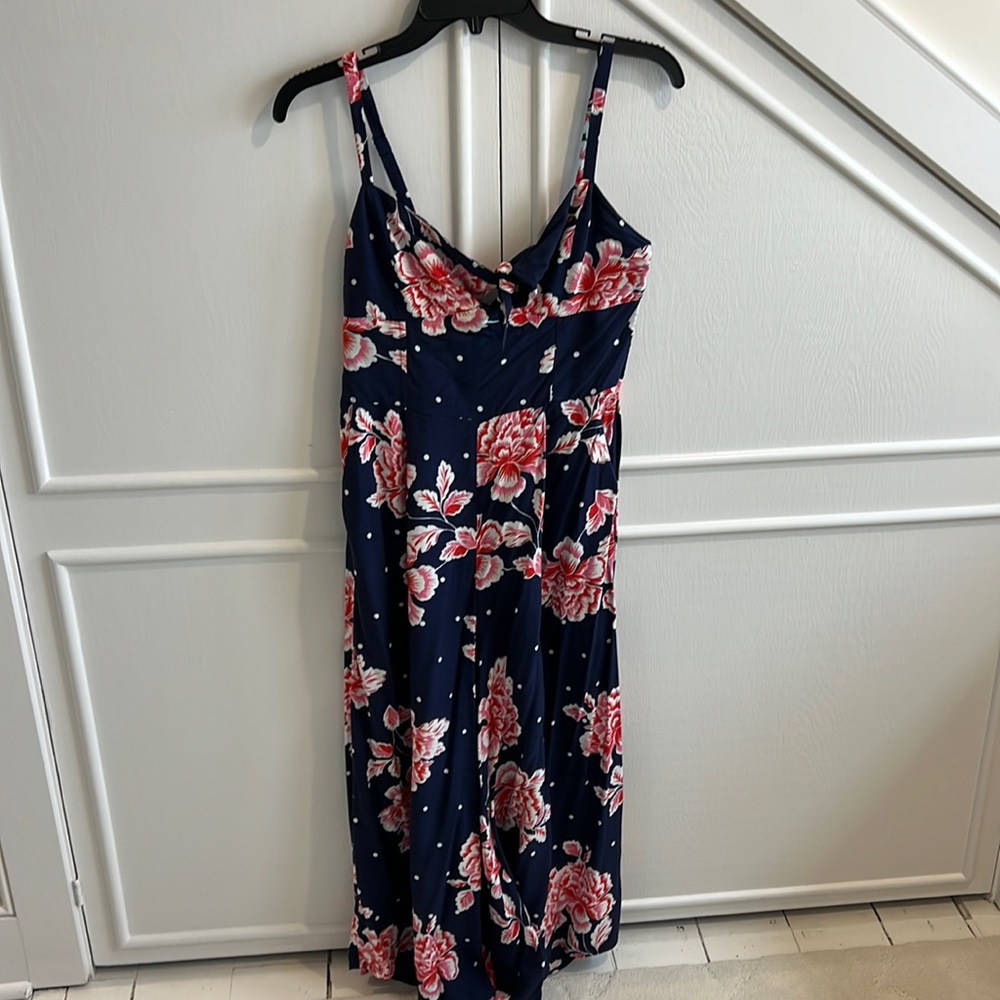 Yumi Kim navy and pink jumpsuit medium size